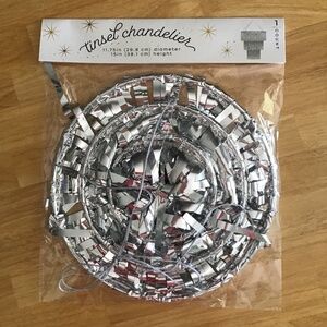 New Silver Tinsel Chandelier